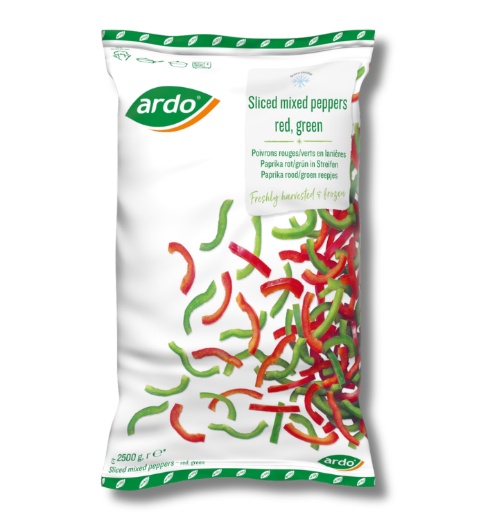 Peberfrugt i strimler (rød/grøn) 2500 g