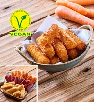 Veggie fingers, orange - med gulerødder (vegansk) 1000 g