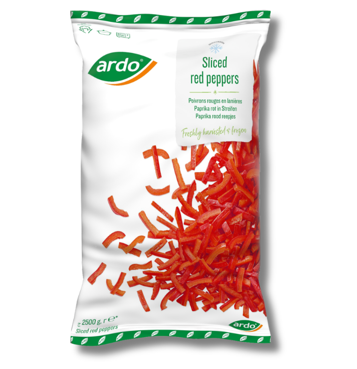 Rød peber i strimler 2500 g